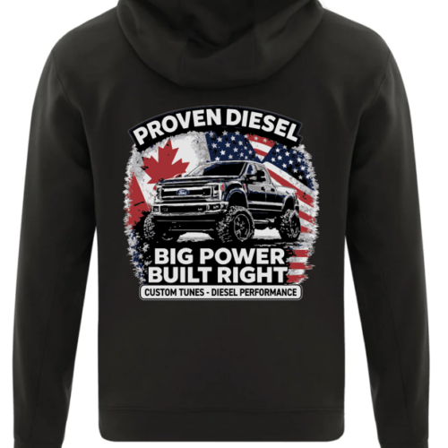 Proven Diesel Black Canada / USA Pull Over Hoodie